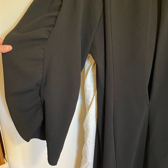 C Wonder by Christian Siriano Womens 1X (16W-18W) Runway Ruffle Dress Black NWOT - Picture 9 of 11